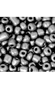 Seed beads 6/0 (4mm) Metallic dark silver